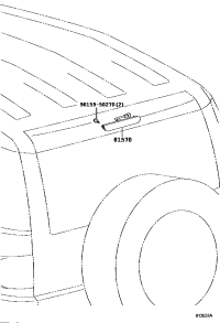 8157035092-LAMP ASSY, CENTER STOP