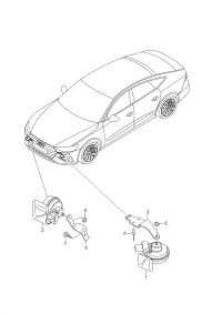 4KG951223-HORN TRUMPET 12V 400/500HZ VW