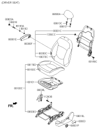 881004X020CBB-CUSHION ASSY-FR SEAT DRIVER