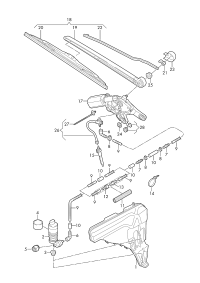 4K9955407B1P9-Arm, black wiper