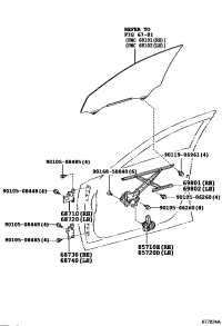 6980153040-REGULATOR SUB-ASSY, FRONT DOOR WINDOW, RH