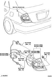 8155133390-LENS, REAR COMBINATION LAMP, RH