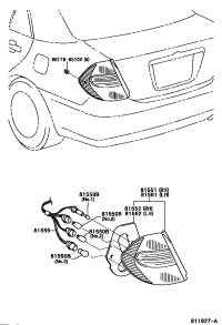 8155133270-LENS, REAR COMBINATION LAMP, RH