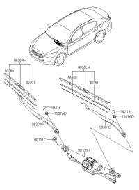 983113T000-ARM ASSY-W/SHLD WPR(DRIVER