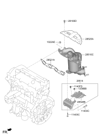 2852103600-Gasket, Exhaust Manifold, 2.5D