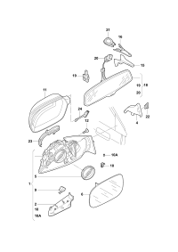L8R1857409K01C-Retainer, w/power adj sateen black