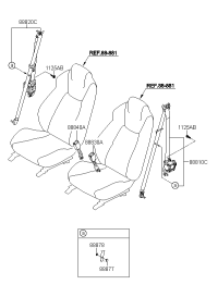 888102M6009P-SEAT BELT ASSY-FRONT,LH