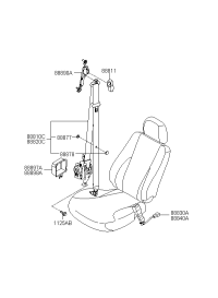 888102E700DD-SEAT BELT ASSY-FRONT,LH