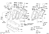 7101702820-Frame sub-assy, seat back, rear, rh/lh