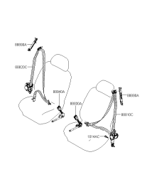 888403K031CH-BUCKLE ASSY-FRONT SEAT BELT,RH