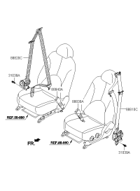 888100C510RU-SEAT BELT ASSY-FRONT,LH