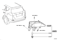 814560R050-LENS & BODY, REAR FOG LAMP, LH