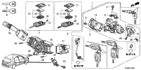 35100STXA11-LOCK ASSY., STEERING