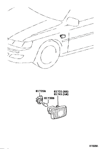 8173150090-LENS, SIDE TURN SIGNAL LAMP, RH/LH