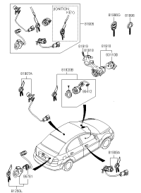 812501EA00-Lock assy-trunk lid
