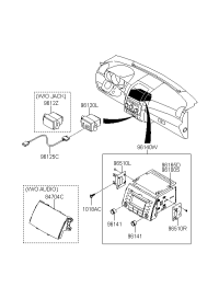 961202P000VA-JACK ASSY-AUX & USB