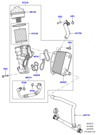 LR003968-GASKET,W.PUMP INLET