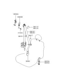 88810H1060LK-SEAT BELT ASSY-FRONT,LH
