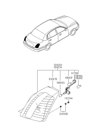 924013F500-LAMP COMBI REAR LH
