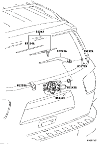 851300C010-MOTOR ASSY, REAR WIPER