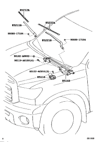 852210C021-ARM, FR WIPER, LH