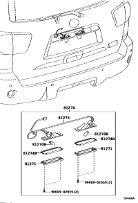 812700C030-LAMP ASSY, LICENSE PLATE