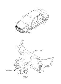 966100Q000-Horn, low pitched