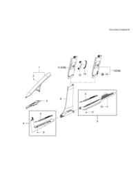 26232308-Garnish, windshield (for rear 20170301 use) (incl. 2)