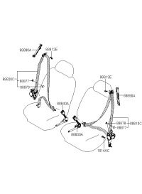 888203K000CH-S/BELT ASSY-FR RH