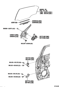687500N010-HINGE ASSY, REAR DOOR, UPPER RH