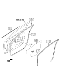 821100U000-W/STRIP-FR DR BODY SIDE LH