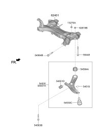 54500C9000-ARM COMPLETE-FR LWR,LH