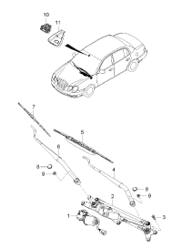 983203F000-ARM ASSY-W/SHLD WPR(PASSENGER