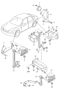 4B0505465A-ROD STRUT STABILIZER A4/A6/A7