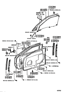 6786150011-WEATHERSTRIP, FRONT DOOR, RH