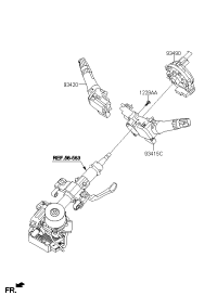 93410B3020-SWITCH ASSY-LIGHTING & T/SIG