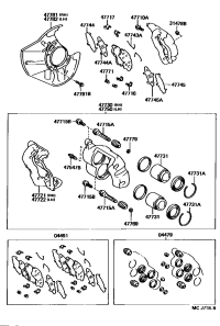 0447950030-CYLINDER KIT, DISC BRAKE, FRONT