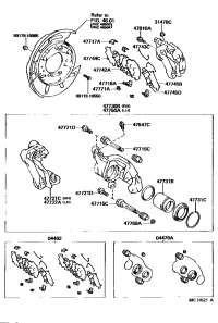 0447950020-CALIPER KIT HZJ80 RR