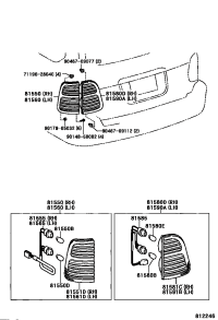 8159160070-LENS AND BODY, REAR LAMP, LH