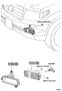 8122160151-Lamp unit, fog lamp, rh/lh