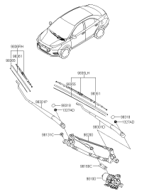 98120D0000-Linkage assy-w/wpr