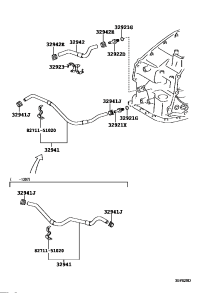3293008021-HOSE, OIL COOLER INLET, NO.1