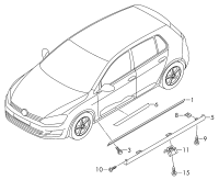 5G0853855A-Garnish assy-s/rail lwr