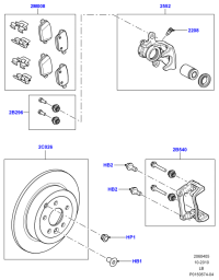 LR001024-BREMSSATTEL OHNE BREMSBELAEGE