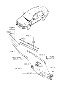 981003M000-MOTOR & LINK ASSY-W
