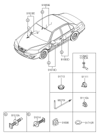 9160008150-WIRING ASSY-FR DR(DRIVER)