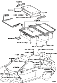 6320348150-HOUSING SUB-ASSY, SLIDING ROOF