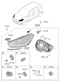 92101O2000-LAMP ASSY-HEAD,LH
