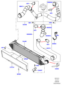 LR024633-RADIATOR HOSE W124/E200/E220