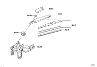 8513048090-MOTOR AND BRACKET ASSY, REAR WIPER
